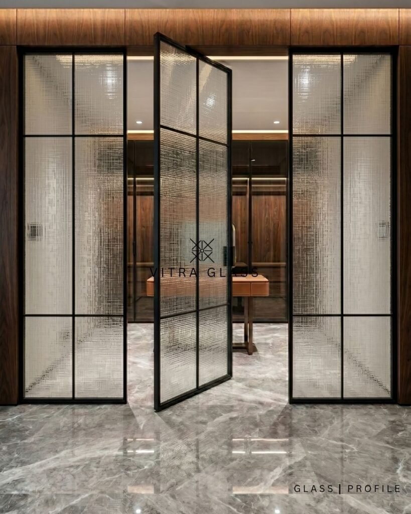aluminium sliding doors in modern Indian home