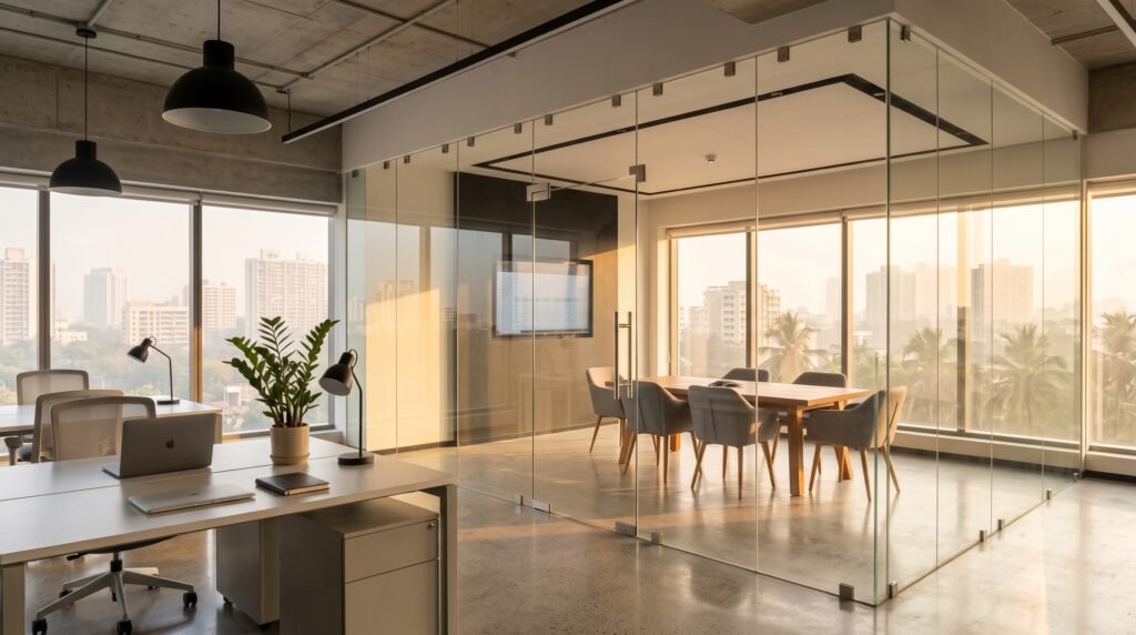 glass partition for home and office India vitraglass.in